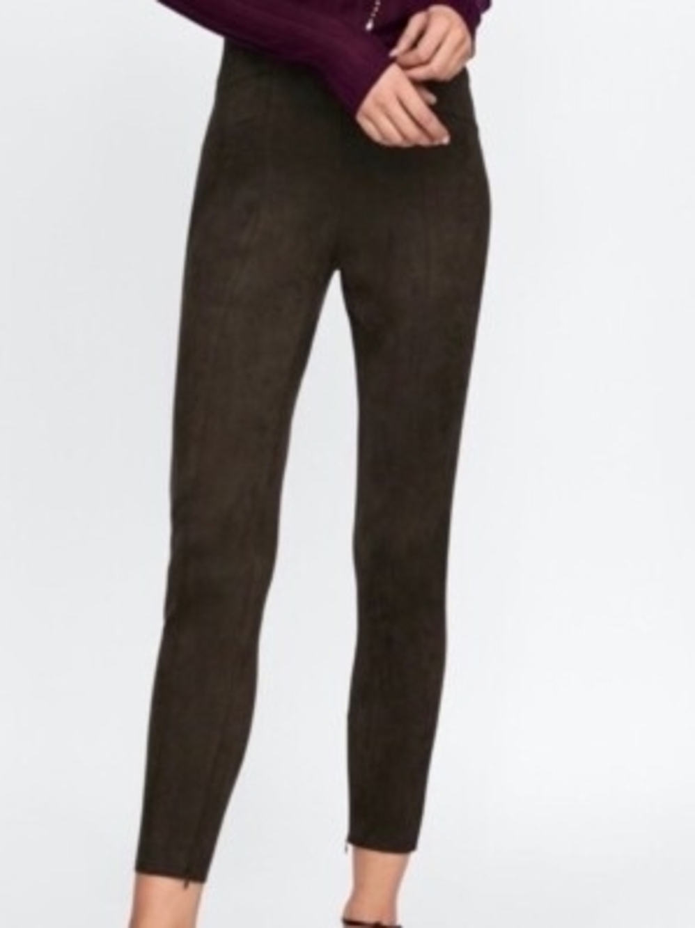 Women's Zara Basic Faux Suede Pants/Leggings
